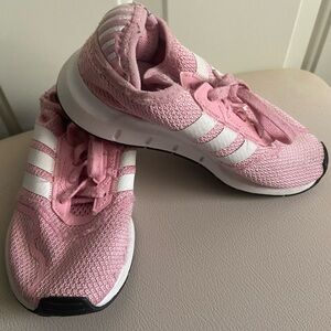 Adidas Kids Pink and White Sneakers